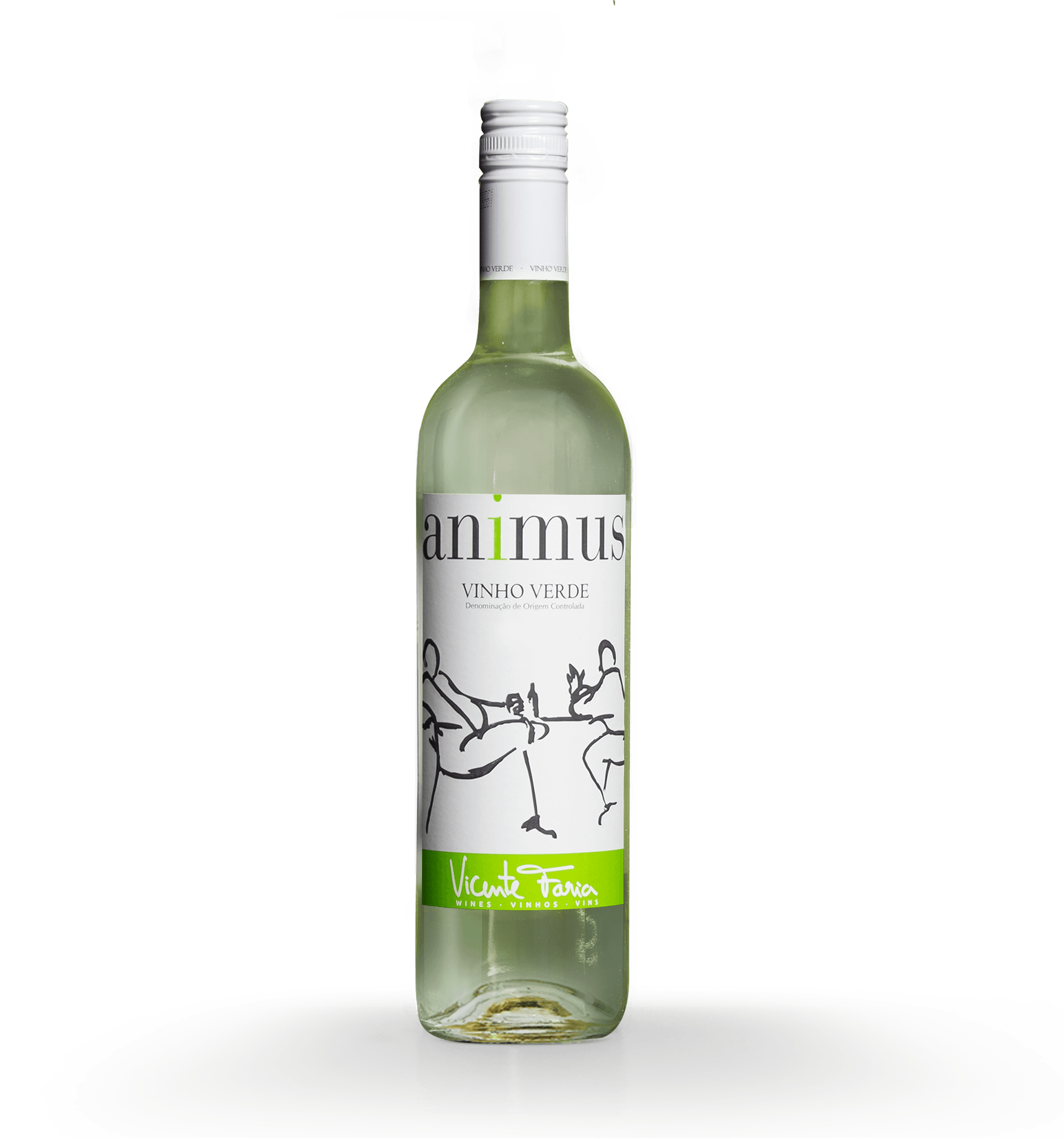 Bottle of the Portuguese wine Animus Vinho Verde